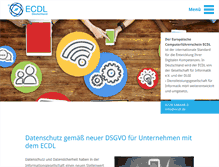 Tablet Screenshot of ecdl.de
